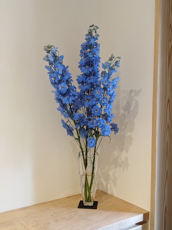 家具とお花で会場が生き生きして見えます！